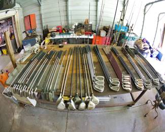 Various Golf Clubs, Irons, Putters, Fairways, Drivers