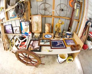 Antique Captain's Wheel, Marlin Photographs