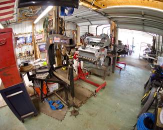 Metal Working English Wheel, Chicago Electric Vintage WORKING Bansaw, Dayton Electric Saw