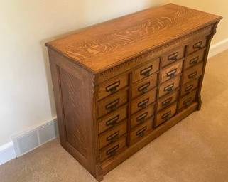 Antique Oak Office Cabinet B11