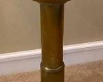 Vintage Antique Brass Column/stand With Nice Patina L85
