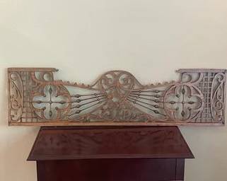 
Antique Victorian Stick & Ball Transom Fretwork