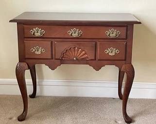 Bombay Company Cherry Queen Anne Style Repro Desk A6