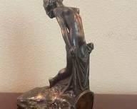 Antique (1927) Nude Bronze Clad Bookend F11