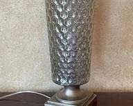 Mercury Glass Lamp On Gold Tone Base