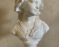 Bust Of A French Peasant After French Sculptor Grinam Niam Sculpted From Resin Composite B28