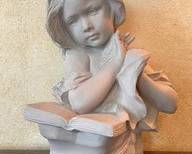 Vintage Austin Productions (c. 1985) Girl Reading A Book Sculpture "Entranced" By Pablo Verdi B58
