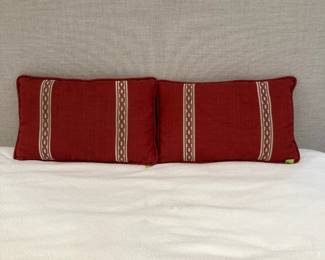 accent pillows, down filled and slipcovered.