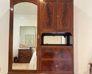Large mahogany wardrobe