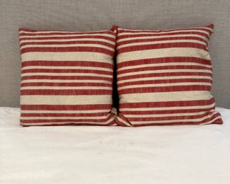 Wonderful nubby cotton pillows, down filled (Crate and Barrel, slipcovered.