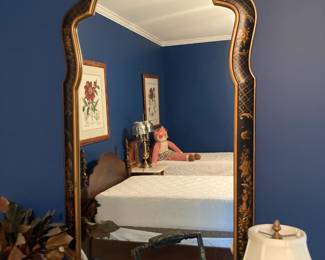 Chinoiserie arched mirror