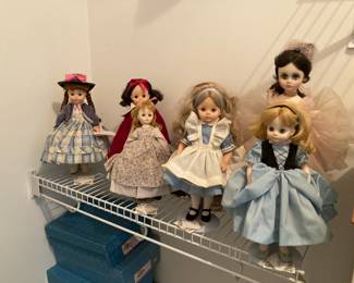 Many Madam Alexander dolls from the '70's and 80's
