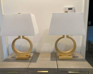 Pair of gold lamps