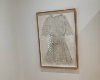 Gold framed antique dress