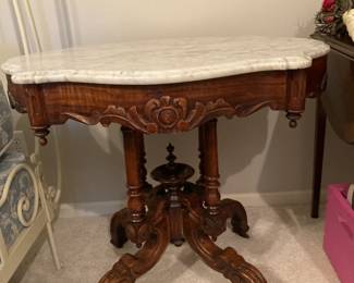 AMAZING Eastlake marble top table