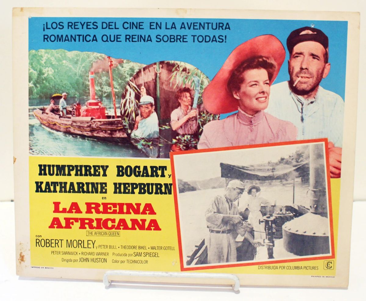 Vintage Movie Poster in Spanish - AFRICAN QUEEN