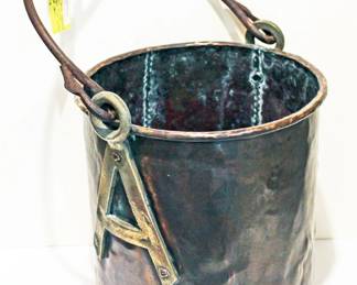 Antique Copper and Brass Bucket