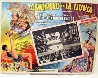 Vintage Spanish Movie Poster SINGING IN THE RAIN