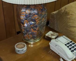 Lamps filled with Soft Drink Caps (Pair)