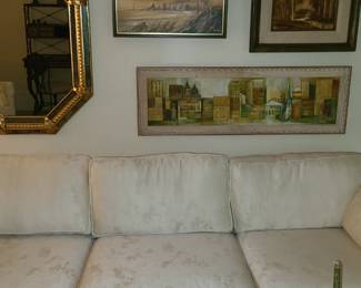 Great Hollywood Regency Living Room with Original Art 