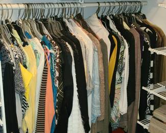 Closets of clothes 