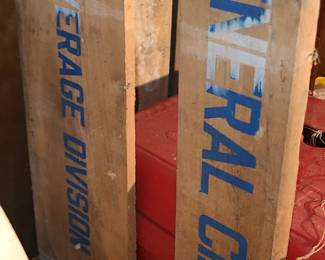 Several Wooden Beverage Crates 