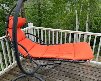 Outdoor Swinging Chair with sun shade in nearby Holland Massachusetts this Sunday June 2 from 9am-1pm