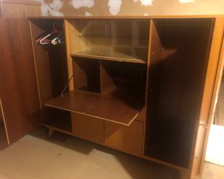 Mid Century Modern Danish Teak Bar Cabinet