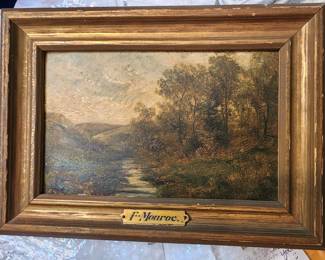 EARLY OIL PAINTING BY F. MONROE