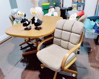 TABLE, 4 SWIVEL CHAIRS, ON SALE