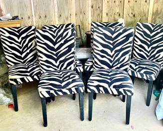 Zebra print chairs