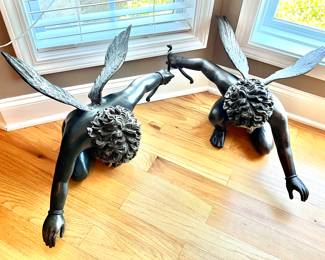 Bronze Cherub Sculptures