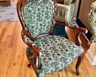 Art Nouveau Carved Armchair