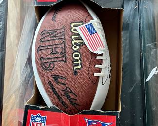 NFL football signed by Frank Wychek