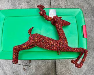 Bins and Bins of Christmas Decor and Crafting Supplies