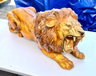 Large Resin Lion Statue