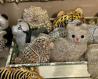 Austrian Crystal clutch purses in the form of your favorite animal!