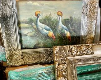 Variety of Original Art and Beautiful Antique Picture Fames