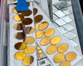 Bins and Bins of Christmas Decor and Crafting Supplies