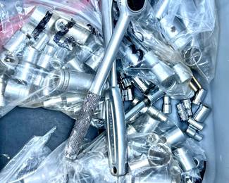 Large Assortment of Sockets with Socket Wrenches