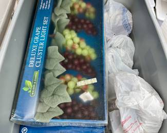 Bins and Bins of Christmas Decor and Crafting Supplies