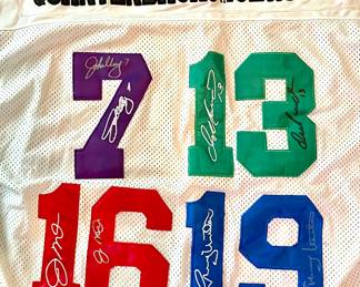 Signed Quarterbacks Of The Century Jersey - Joe Montana, Dan Marino, John Elway, Johnny Unitas