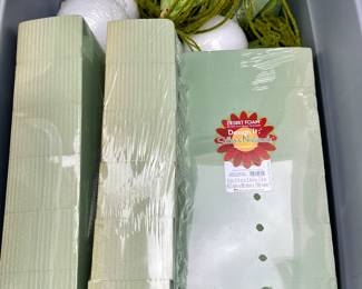 Bins and Bins of Christmas Decor and Crafting Supplies