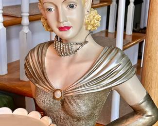 Bombay "Nicolette" Hostess Serving Butler With Tray - 41" Tall