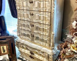 Silver Leaf Chest of Drawers