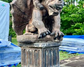 Large concrete gargoyle