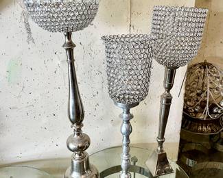 Crystal candelabra tall candlestick light lamps