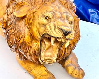 Large Resin Lion Statue