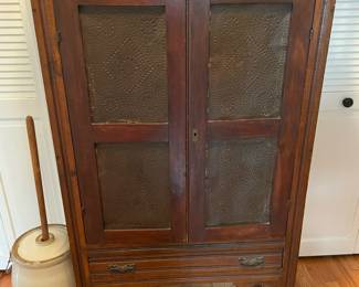 Nice solid punch tin pie safe