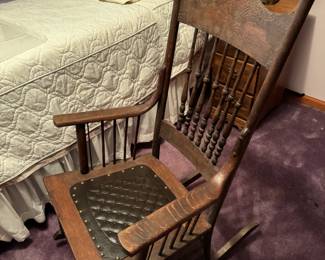 antique wooden rocking chair